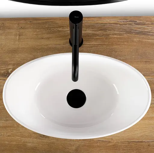 Умивальник Rea Kate 45 white накладний REA-U6802, Білий - фото 3