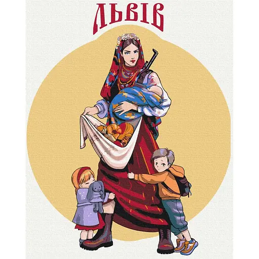 Картина за номерами Щедрий Львів Захарова Наталія Brushme 40x50 см кольорова 000276921