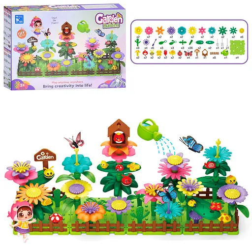 Конструктор Сад с цветами и насекомыми, CJ-2027A, 124 детали - фото 2