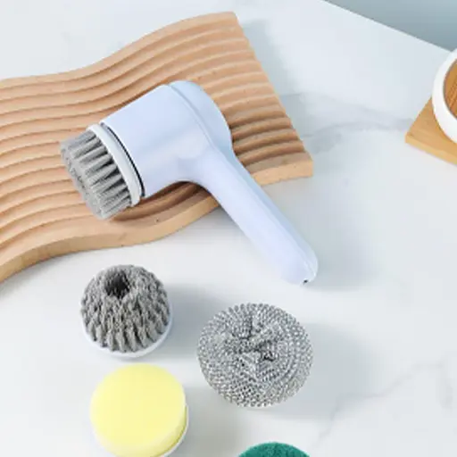 Электрическая щетка беспроводная с 5 сменными ручными скруберами - фото 2