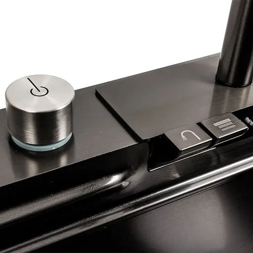 Кухонна мийка 75x45G чорна Platinum Handmade Водоспад, Чорний - фото 5