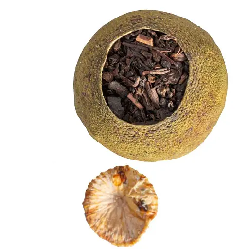 Шу Пу Эр в маленьком зеленом мандарине - 1 шт. - фото 9