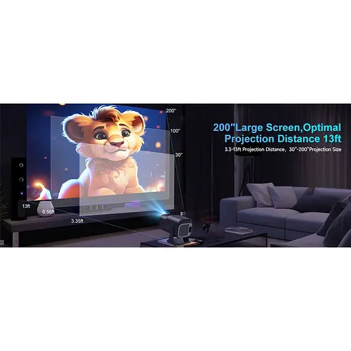 Смарт проектор Magcubic HY320 Mini Android 14, chip H726, 8K24fps, 1GB/8GB Wi-Fi 2.4G/5G Обновленная версия Кинотеатр Black (19031) - фото 3