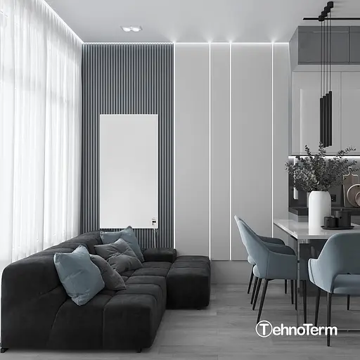 Обігрівач TehnoTerm STT-700v настінний з терморегулятором до 20 м², електричний конвектор на 700 Вт білий - фото 8