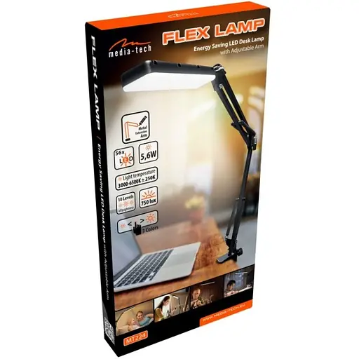 LED лампа настільна Media-Tech Flex Lamp 5.6W 6500K 5V Black  - фото 4
