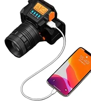 Налобний ліхтар Y10-T6 zoom + датчик руху + microUSB + PowerBank
