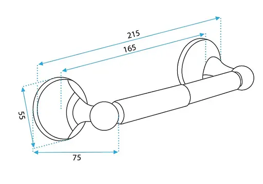 Тримач для туалетного паперу Rea 332869A black REA-06925 Чорний матовий - фото 6