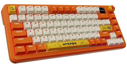 Клавіатура Ajazz AK820 MAX Avocado Switch Orange-White (AK820MAX-AS-OW) - фото 3