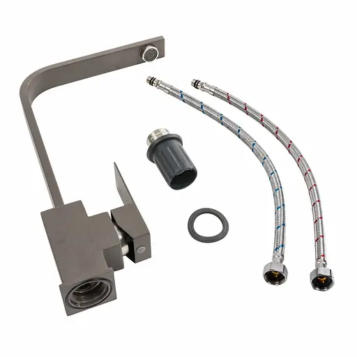 Змішувач для кухні Platinum 179 NES (3007) Темна скеля Чорний - фото 3