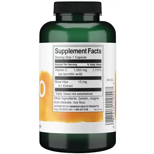 Витамин С Swanson Vitamin C 1000 мг с шиповником 90 капсул - фото 2