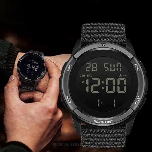Часы мужские водостойкие тактические North Edge Terrax Black - фото 5