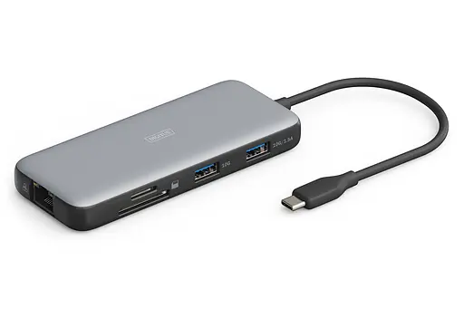 Digitus Док-станция USB-C > HDMI/2xUSB-A/USB-C/SD/MicroSD/RJ54 - фото 1