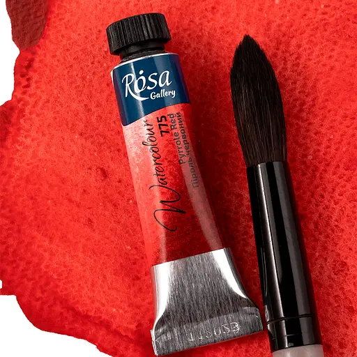 Фарба акварельна Піроль червоний (775) туба 10 мл Rosa Gallery - фото 3