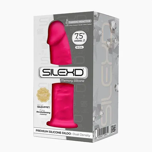 Фалоімітатор SilexD Henry Pink (MODEL 2 size 7.5in), двошаровий, силікон + Silexpan, діаметр 4,8 см - фото 3