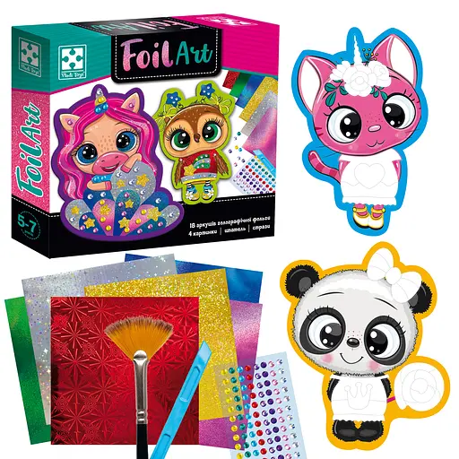 Набір для творчості Foil Art Чарівні тваринки, Vladi Toys, VT4433-10