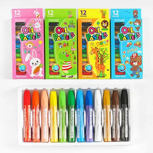 Масляна пастель C 60738 12 кольорів, в коробці (6900067607386) МІКС - фото 1