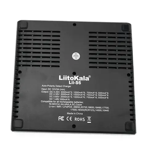 Универсальное зарядное устройство Liitokala Lii-S6 (6 каналов) с блоком питания - фото 2