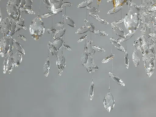 Колоритна новинка, кришталева підвісна люстра витягнутої форми, 10 ламп - фото 4