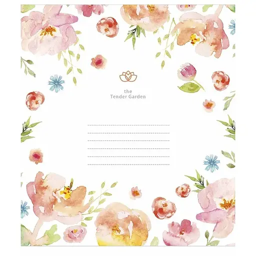 Зошит учнівський "Tender Garden" 012-3378L-3 в лінію, 12 аркушів