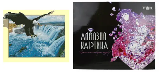 Алмазна картина Орел і водоспад FT30073, 40x50 см