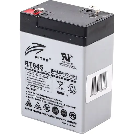 Акумулятор Ritar AGM 6V (6V/4.5Ah/27Wh) (RT645)  [125659]