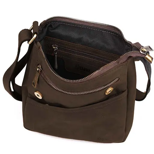 Шкіряна чоловіча сумка TARWA 22х25,5х4 см nsa0001157 - фото 5