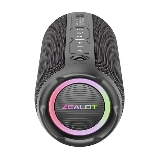 Портативна bluetooth колонка Zealot S49 Pro з LED підсвічуванням чорний - фото 5