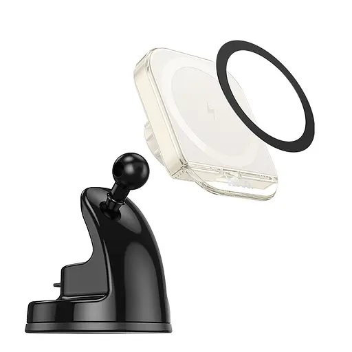 Автодержатель с БЗУ Hoco HW18 Crystal (center console) - фото 2