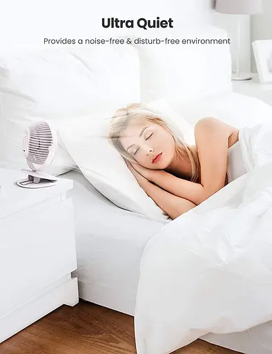 Настольный  электрический вентилятор UGREEN USB-C MULTIFUNCTIONAL FAN #80907 с защитной решеткой и прищепкой - фото 2