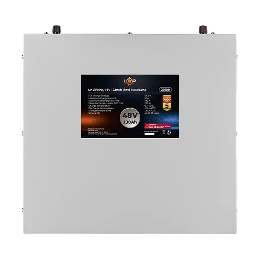 Аккумулятор LP LiFePO4 48V (51,2V) - 230 Ah (11776Wh) (BMS 100A/50A) металл - фото 2