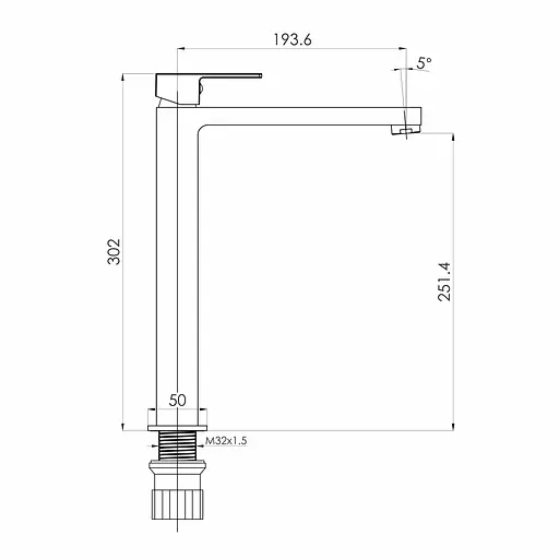 Смеситель для умывальника Imprese Karlov 25 мм black matt f03507610AB Черный матовый - фото 2