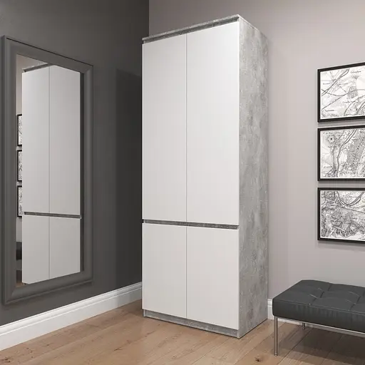 Шкаф для одежды Vays R-10, с полками и штангой, без ручек, ЛДСП, 80×50×211 см - для спальни, гостиной, прихожей - фото 10