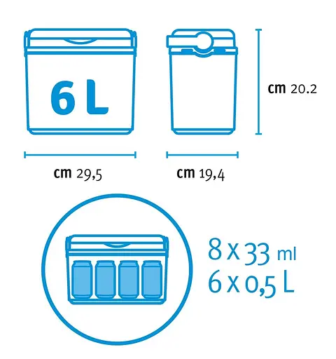 Ізотермічний контейнер Adriatic 6 л сірий з салатовим - фото 2