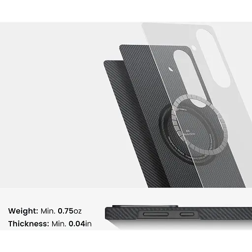 Чохол Pitaka MagEZ Ultra-Slim Classic Twill 600D для Samsung Galaxy S25 Black/Grey (KS2501) [128412] - фото 6