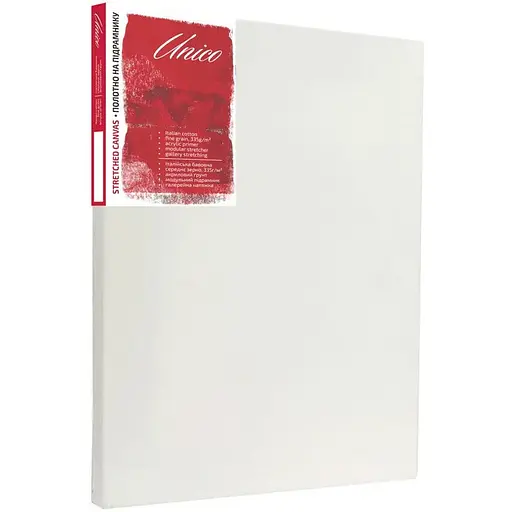 Подрамник Unico 20×20 см модуль №0 среднее зерно акрил итальянский хлопок