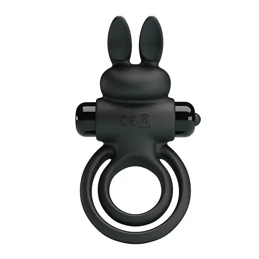 Виброкольцо Pretty Love Vibro Penis Ring Bunny III 9.7 см черный - фото 4