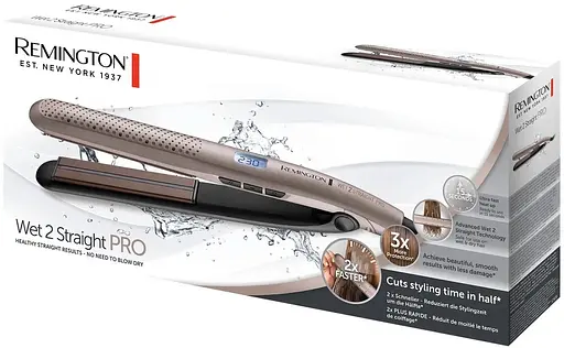 Випрямляч Remington Wet 2 Straight Pro, 52 Вт, температурних режимів 10, 140-230С, кераміка, золотий - фото 6