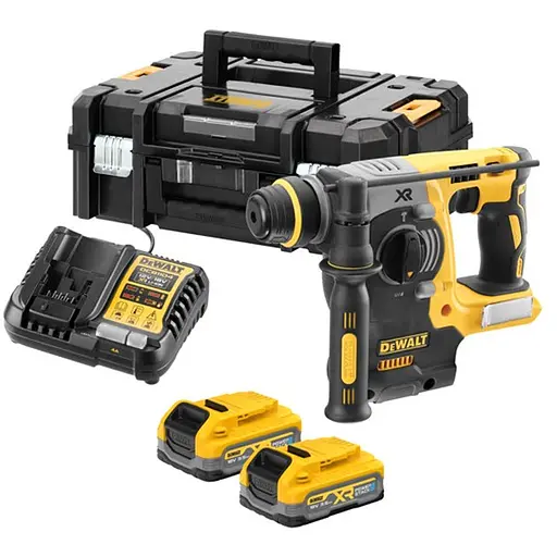 Перфоратор аккумуляторный бесщеточный DeWALT SDS-Plus с АКБ и ЗУ DCH273S2T - фото 1