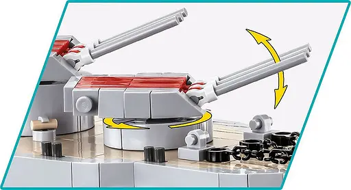 Конструктор COBI корабель 1:300 USS ARIZONA BB39 4843 - фото 6