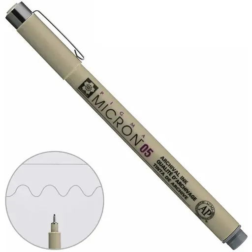 Лінер Pigma Micron (0.5) 0.45 мм Сірий Sakura - фото 1