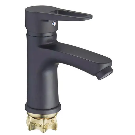 Змішувач для умивальника Zegor PUD1-A045YB одноважільний чорний 30412 - фото 1
