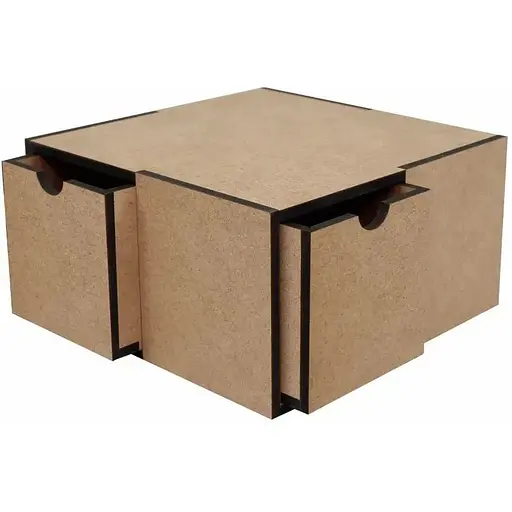 Органайзер для чаю Rosa Talent квадрат 4 шухлядки МДФ 21х21х11 см