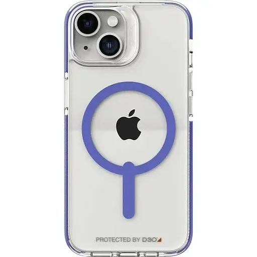Протиударний чохол Gear4 Piccadilly MagSafe Periwinkle для iPhone 14 / iPhone 13 (6.1") Прозорий