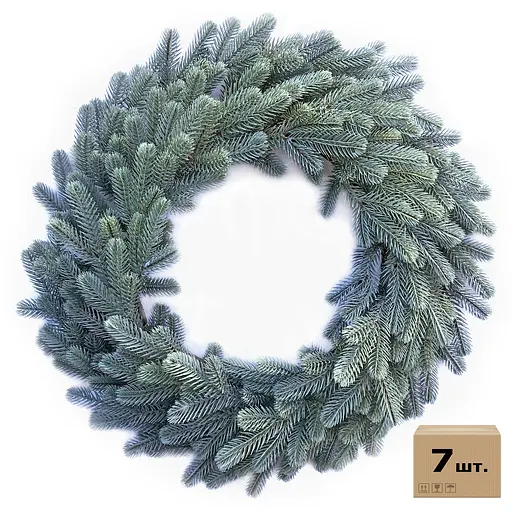 Вінки хвойні різдвяні Hvoya Traditional литі блакитні 50 см 7 шт.