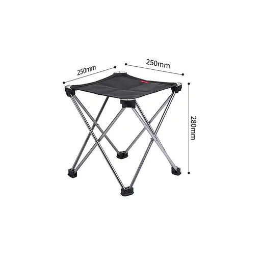 Стілець розкладний туристичний Naturehike NH20JJ019 (Чорний) - фото 4