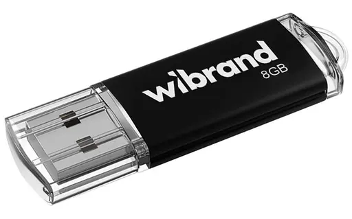 Flash Wibrand USB 2.0 Cougar 8Gb Black - фото 1