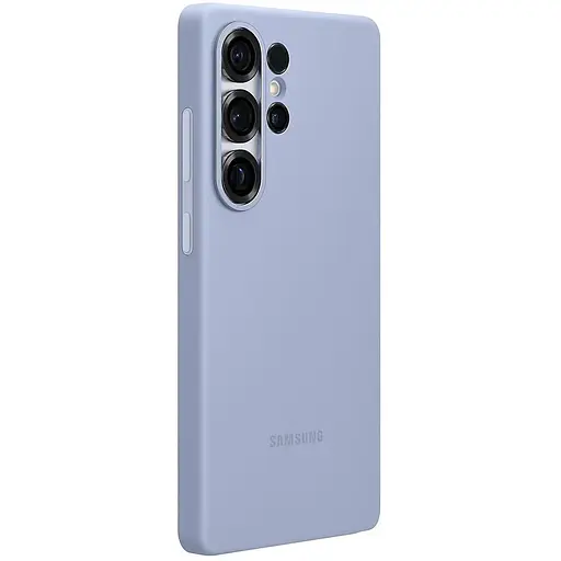 Оригінальний протиударний силіконовий чохол Samsung Silicone Case для Galaxy S25 Ultra Light Blue - фото 9