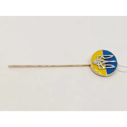 Золотая брошь Золотой век с фианитом и эмалью. 4066/01/486 - фото 2