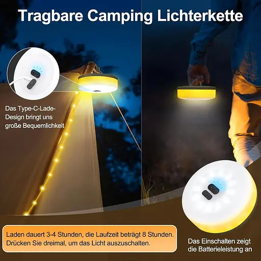 Светодиодная гирлянда для помещений и наружных атмосферостойких портативных альпийских облаков на открытом воздухе - фото 6