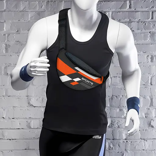 Сумка-бананка мужская/женская Sport 32×16 см с расширителем поясная сумка или сумка через плечо (02902) - фото 2